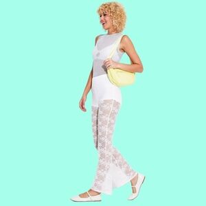 Wild Fable White Lace Flare Pants
